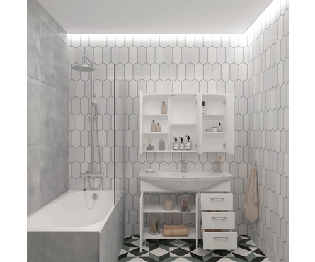 Тумба для ванной Космо 105 с умывальником Стиль 1050 Фотография_2