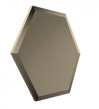 Зеркальная бронзовая плитка Сота, матовая, с фацетом, 200х173 мм Фотография_0