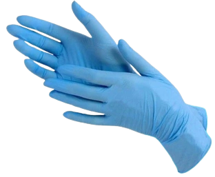 Перчатки нитриловые МИН.РИСКИ, синие, р-р L Фотография_0