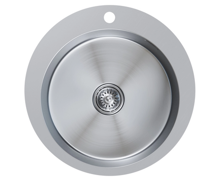 Мойка D 50 мм (3.0 мм) круг вып 3 1\2 20 см с сифоном Сатин MIXLINE Фотография_1