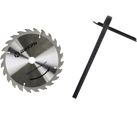 Пила циркулярная (дисковая) 1200Вт, 5500 об/мин, пропил 40 мм, диск 160 мм ДП-160/1200 ВИХРЬ Фотография_10