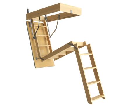 Лестница чердачная 60х120х300 см (утепленная белая крышка) ДЕКЕ STANDART TERMO Фотография_2