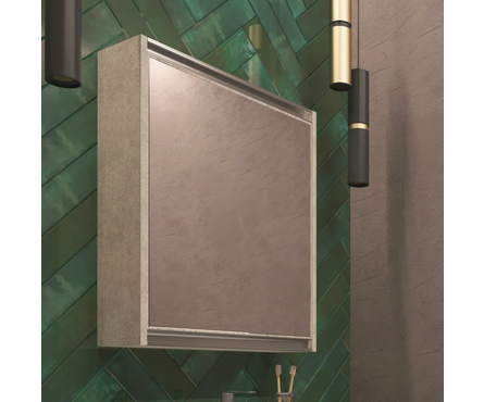 Шкаф-зеркало EvaGold White Stone 60 Фотография_1