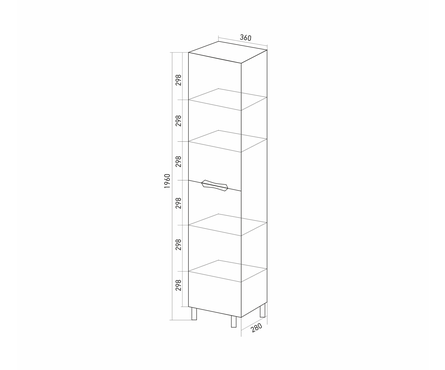 Пенал Этьен 35 универсальный 2 створки Фотография_3