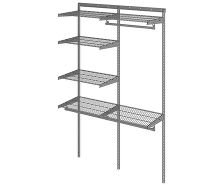 Гардеробная система Optima G120 2050x1300x450 мм графит ПРАКТИК Фотография_1