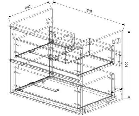 Тумба EVAGOLD Лиа 70 для ванной с умывальником Грэмми 70 Фотография_3