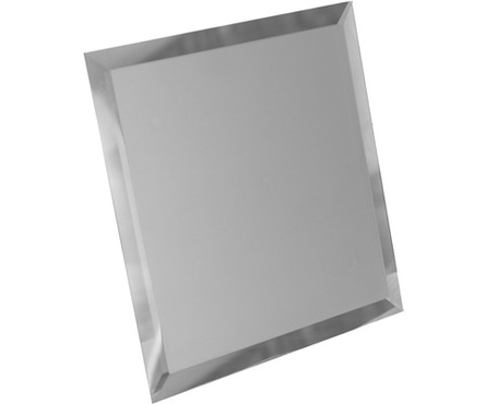 Квадратная зеркальная серебреная плитка с фацетом, 150х150 мм Фотография_0