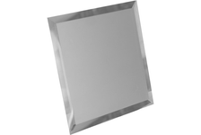 Квадратная зеркальная серебреная плитка с фацетом, 150х150 мм