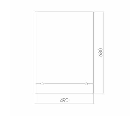 Зеркало 495х685 мм Модерн-Люкс с полкой и фацетом MIXLINE Фотография_1