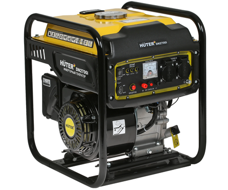 Генератор инверторный 2.7 кВт 220 В бак 10 л ручной стартер DN2700i HUTER Фотография_0