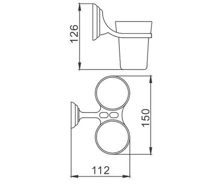 Держатель стаканов двойной F1508 Frap Фотография_1