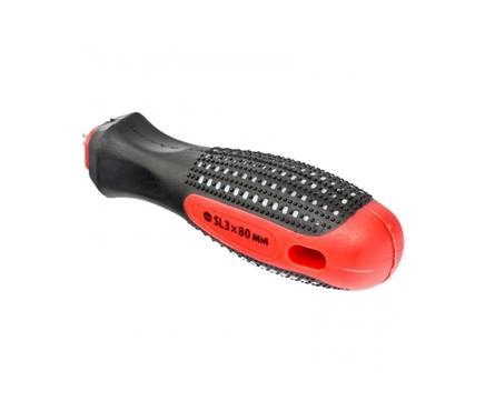 Отвертка SL 3х80 мм, 3х комп. рукоятка, anti slip, СrV Fusion MATRIX Фотография_2