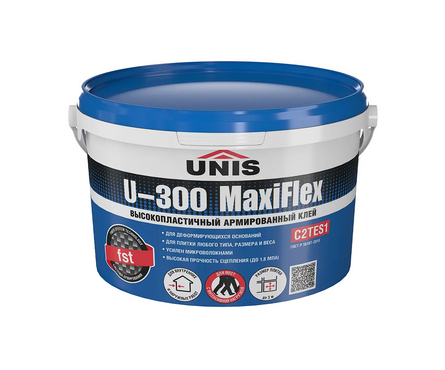 Клей плиточный ЮНИС MaxiFlex U-300 С2ТЕ S1 5 кг Фотография_0