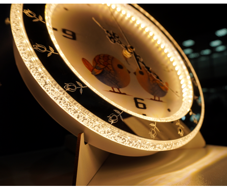 Часы настенные Птички 6485 28W WT+GR Фотография_2