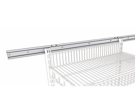 Рельс несущий для гардеробной системы ПАКС Титан, белый, 1000х42х11 мм  Фотография_1