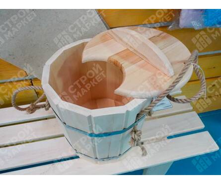 Запарник с крышкой липа 8 л Банные штучки Фотография_2