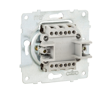 Выключатель QUANTUM OVIVO, 3-клавиши, черный Фотография_1