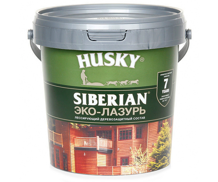 Лазурь эко для дерева лессирующая HUSKY SIBERIAN полуматовая палисандр 0.9 л Фотография_2