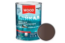 Краска для дерева матовая акриловая ВД WOOD Extra Байкал Сибирский кедр (коричн) 0.75 л 