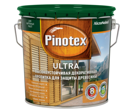 Пропитка Pinotex Ultra Тик (д/наруж. работ) 10л.