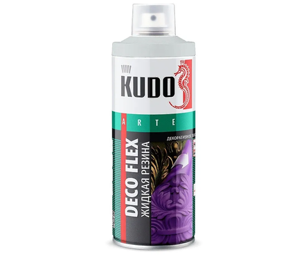 Аэрозольная жидкая резина белая KUDO Color flex, 520 мл  Фотография_0