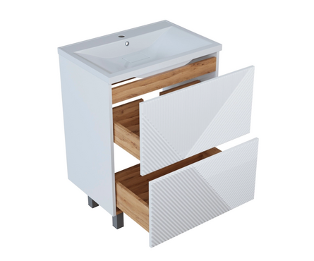 Тумба для ванной Вектор-65 с умывальником Нелли-65 Фотография_1