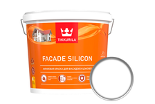 Краска акриловая Tikkurila FACADE SILICON для фасадов и цоколей, белая (2.7 л)