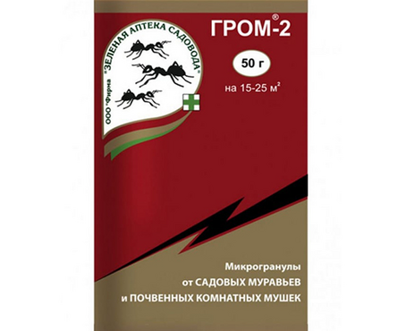 Средство от садовых муравьев и почвенных комнатных мушек Гром-2 50 г Фотография_0