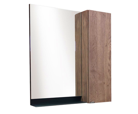 Шкаф навесной с зеркалом COMFORTY Кельн-75 дуб темный Фотография_1