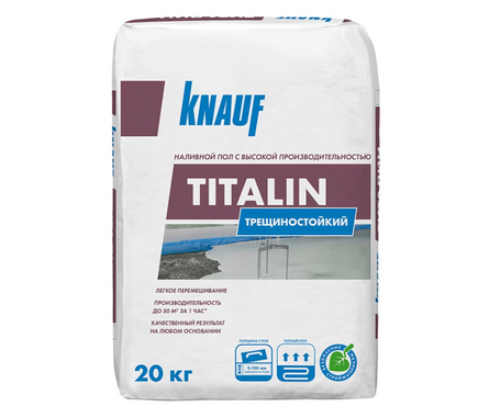 Пол наливной самонивелирующийся KNAUF Титалин (от 3 до 100 мм) 20 кг Фотография_0