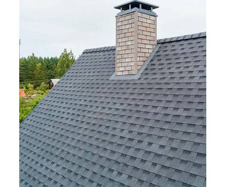 Черепица кровельная гибкая Фазенда серая драконий зуб ТЕХНОНИКОЛЬ Singlas 2.6 м²/уп Фотография_2