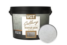 Покрытие декоративное шелковый эффект серебристо-белое VGT Gallery Мокрый шелк 1 кг