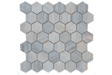 Мозаика Caramelle Mosaic Pietrine Hexagonal Nuvola rosato полированная, 292х298х6 мм, чип 23х40 мм