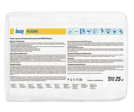 Шпаклевка гипсовая KNAUF Фуген 25 кг Фотография_1