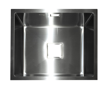 Мойка врезная SANTREK AQUA Сатин 54x44 см, 3 мм, с сифоном 1 1/2, подстольный/обычный монтаж Фотография_2