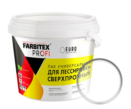 Лак для лессировки акриловый сверхпрочный FARBITEX Profi 0.9 л Фотография_0