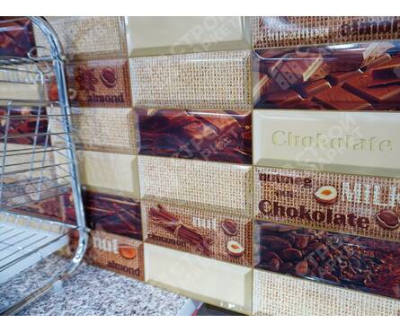 Панель ПВХ Плитка Шоколад 0.4 мм, 957х477 мм (0.4564 м²)  Фотография_3