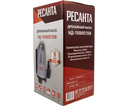 Насос дренажный ДН-15500П/35В Ресанта Фотография_6