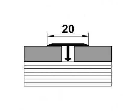 Порог стыкоперекрывающий ламинированный 20х2700 мм ясень белый Фотография_2