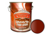 Эмаль для пола Царицынские Краски ПФ-266, красно-коричневая (20 кг)