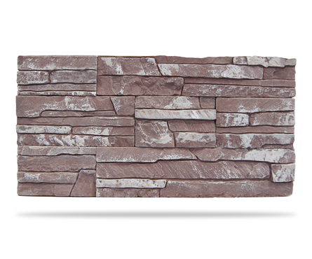 Гипсовая плитка Сланец плоский 400-21 (темно-коричневый) 9,5х15 см Фотография_0
