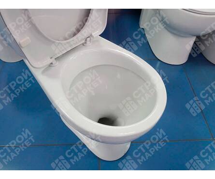 Унитаз-компакт ROSA «Лира» белый, фарфор, косой выпуск, нижний подвод воды Фотография_6