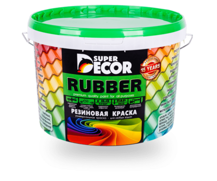 Краска резиновая SUPER DECOR Винный RAL3005 3 кг Фотография_0