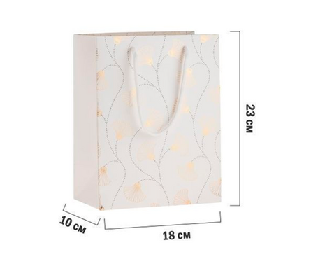 Пакет подарочный 23х18х10 см Белый Фотография_1