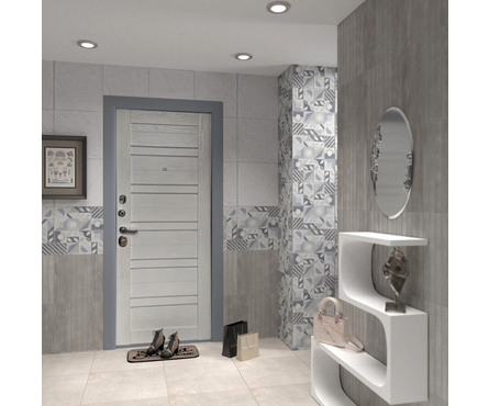 Панель ПВХ Симба серая фон Век 375x2700x9 мм (0.675 м²)  Фотография_1