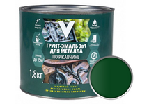Грунт-эмаль по ржавчине 3 в 1 зелёный V 1.8 кг