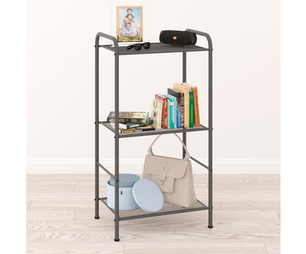 Стеллаж металлический сетка 45.5х30х85.5 см 3 полки ВАЛЕНСИЯ-13 графит СТВ13Гр Фотография_1