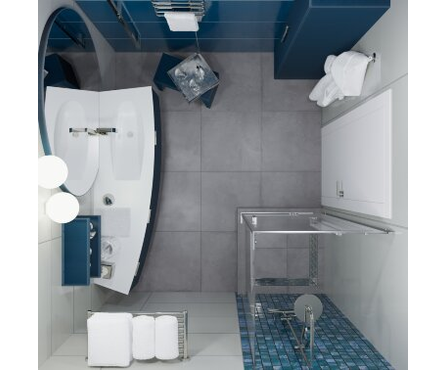 Душевая ширма 900х900х2070х4 мм квадрат Терра-Хром ТРИТОН Фотография_2