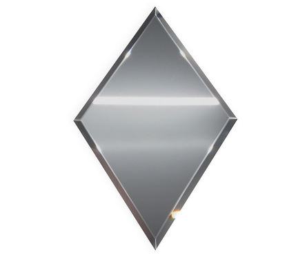 Зеркальная серебряная плитка Ромб с фацетом, 200х340 мм Фотография_0