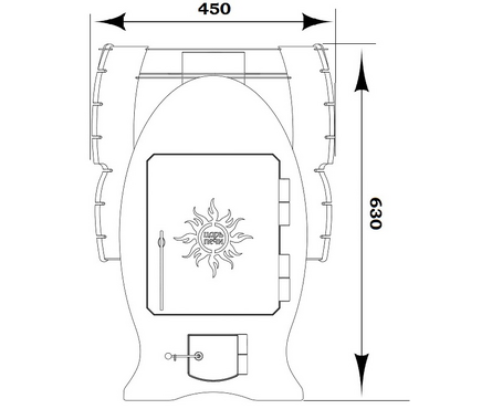 Печь банная Емеля 8 мм ЦАРЬ ПЕЧИ Фотография_3